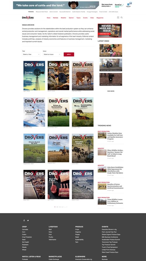 Screenshot of Farm Journal website